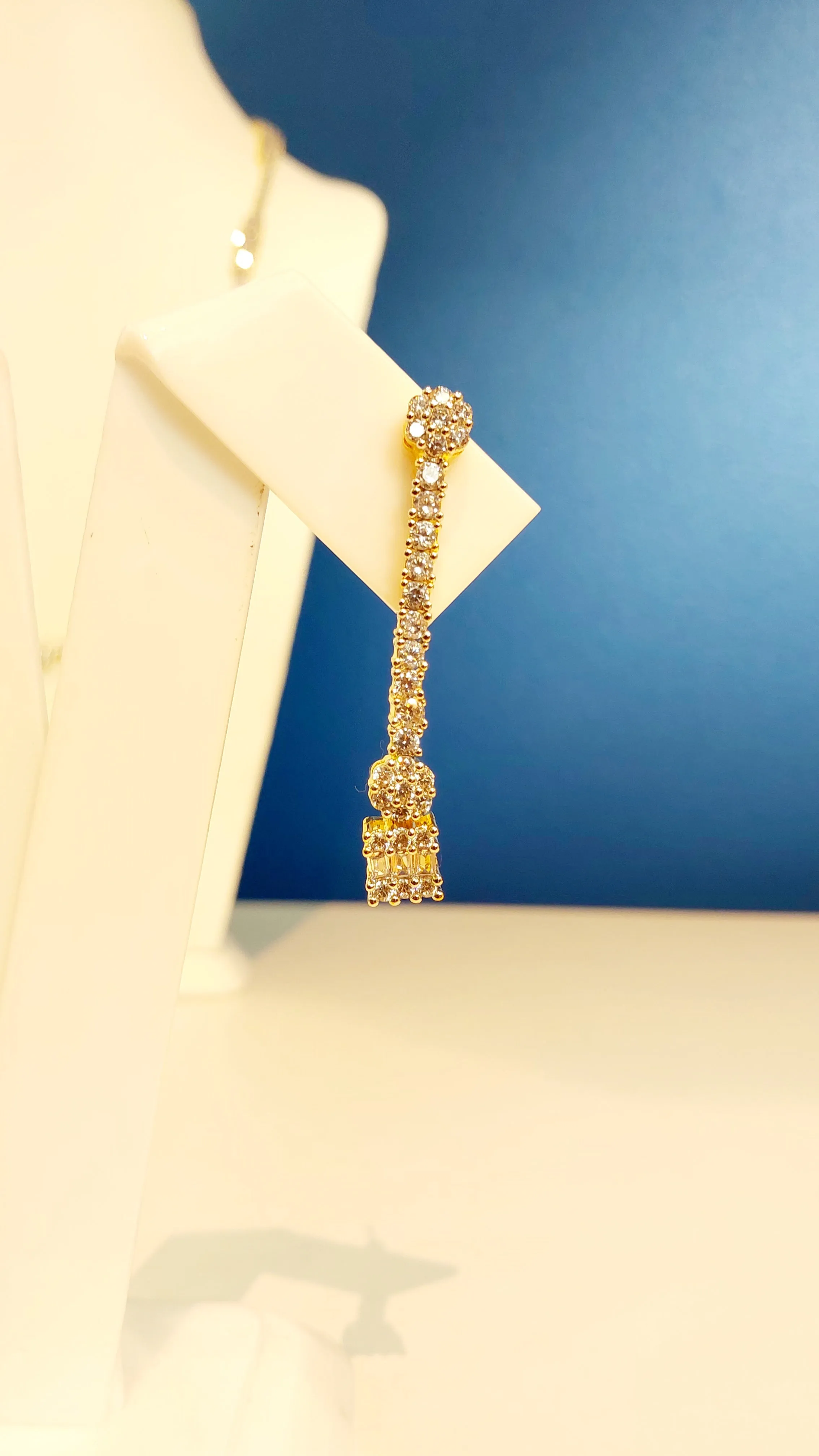 Blythe Silver Zircon Diamond Delicate Necklace and Earrings Set