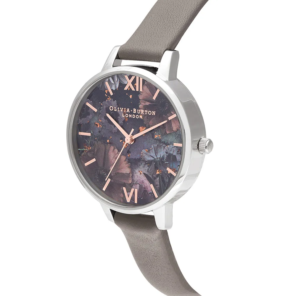Olivia Burton Celestial London Grey Leather Women's Watch - OB16GD26