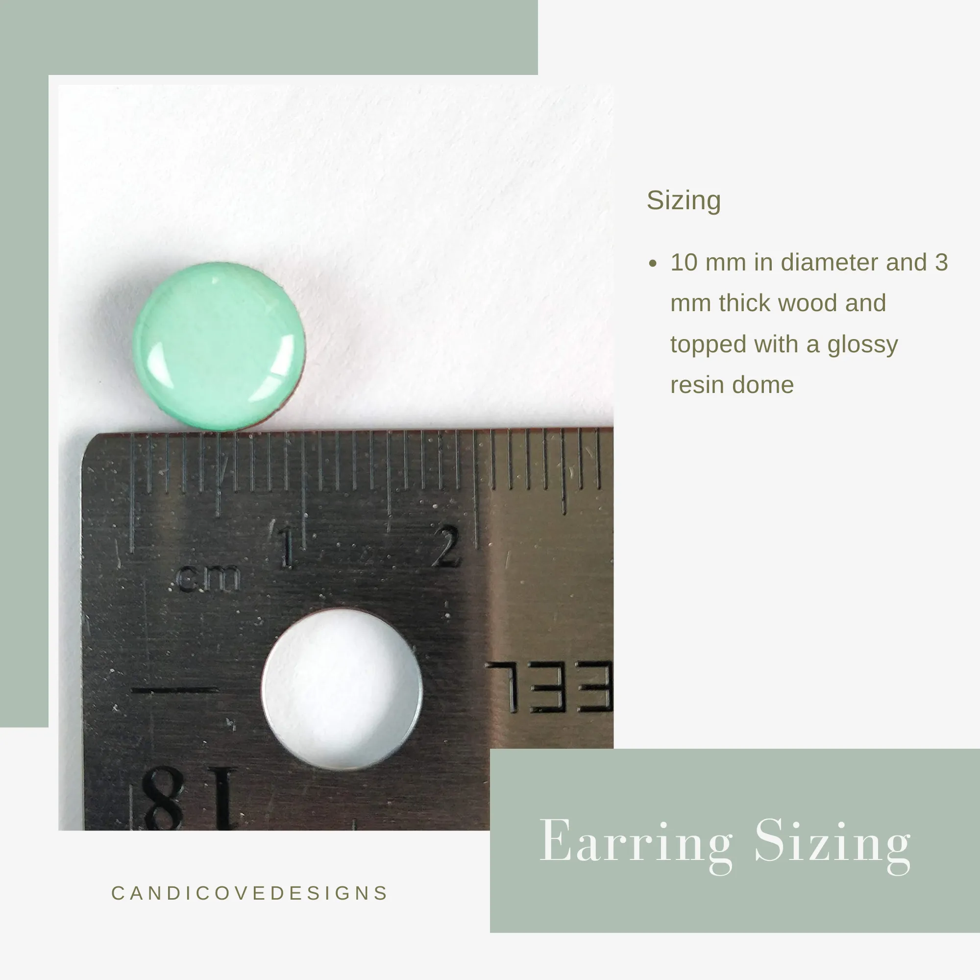 Yellow Lemon Stud Earrings by Candi Cove Designs